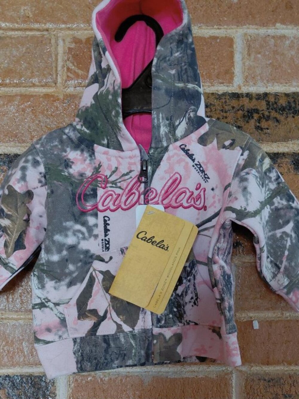 NWT Cabela's  Infant Pink  Camoflage  Hooded Sweatshirt